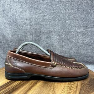 Sperry Top Sider Gold Cup Men's 9 M Brown Woven Loafer Slip On Boat Shoe Loafers